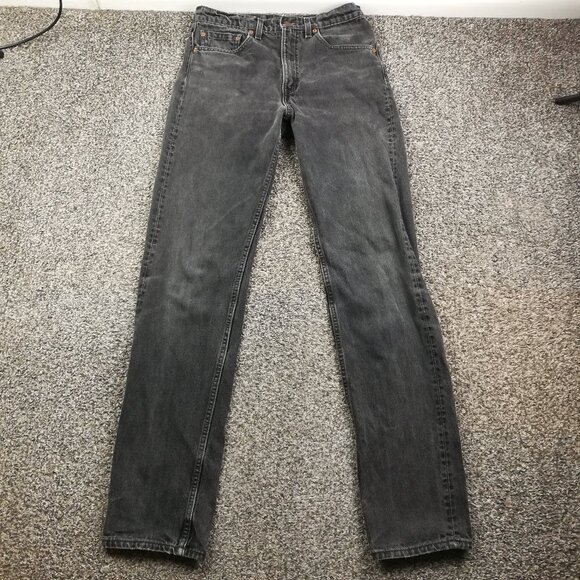 Vintage 1997 Levi’s Jeans 505 Straight Leg Washed Black 32x36 USA Made
